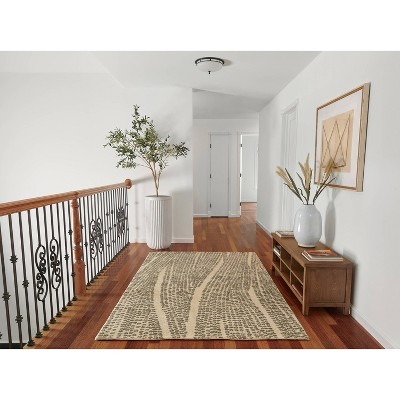 Axel Black and Natural Wool Handtufted Rug