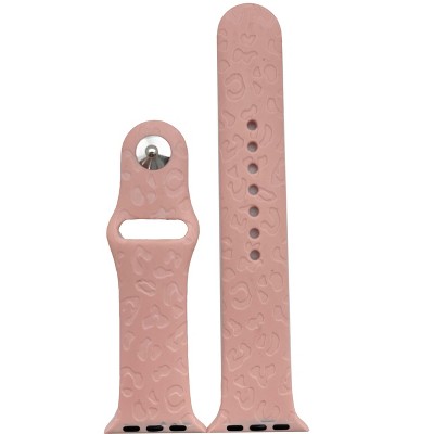 Olivia Pratt Cheetah Engraved Silicone Apple Watch Band