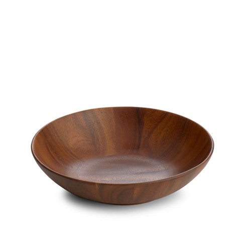 Nambe Oblong Nest Salad Bowl w/ Servers, Nambe Alloy & Acacia Wood