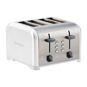 Kenmore 4-Slice, Dual Controls, Wide Slot - White Stainless Steel