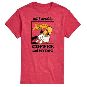 Men's - Disney - Coffee and My Dog Short Sleeve Graphic T-Shirt - 1 of 4