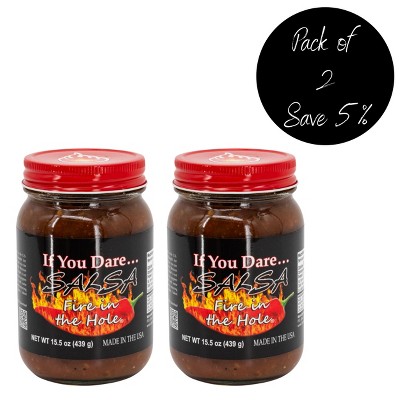If You Dare Foods 15.5 Fire In The Hole Spicy Salsa - Pack of 2