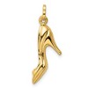 Black Bow Jewelry 14k Yellow Gold 3D Polished High Heel Shoe Pendant - 3 of 4