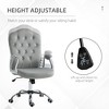 Mshliw Velvet Upholstered Home Office Chair with Button Tufted Back, Adjustable Height, Tilt Function, Low-Back Desk Chair - 4 of 4