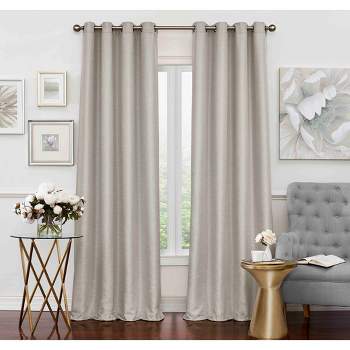 84"x52" Luxor Blackout Curtain Panel Silver - Eclipse