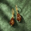 Ross-Simons Italian Leopard-Print Murano Glass Drop Earrings in 18kt Gold Over Sterling - 3 of 4