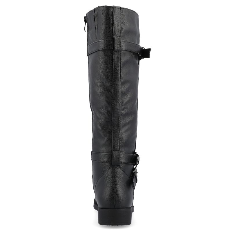 Journee Collection Womens Bite Stacked Heel Riding Boots, 4 of 11