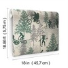 Netflix Stranger Things Hawkins Woods Peel and Stick Kids' Wallpaper Brown - RoomMates: Giant Wall Decal, Self-Adhesive - 3 of 4