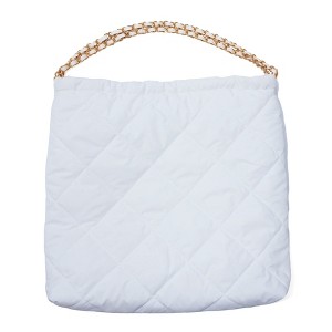 QUILTING shoulder bag ポーチ付／White Adornia White Quilted Chain Strap Shoulder Bag : Target