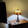 Amora Lighting Tiffany Style Tulips Table Lamp, 19" Tall, Handcrafted Stained Glass Floral Shade with Antique Bronze Base - 3 of 4