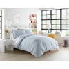 King Llamas Chambray Duvet Cover Set Blue - Poppy & Fritz: Cotton Percale, Reversible, OEKO-TEX Certified - image 2 of 4