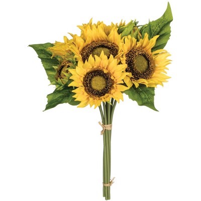 3 Stalk Sunflower Bouquet in Brown Paper