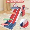Safstar 3 in 1 Toddler Slide, Baby Slide Climber Playset w/Basketball Hoop & Basketball, Foldable Freestanding Slide, Bunny Shape Playground for Kids - 3 of 4