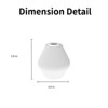 DORESshop 3pk Pear-Shaped Milk Glass Lamp Shades – Soft White Finish – 6" x 5.87" – Replacement Light Covers for Pendant or Vanity Fixture - 2 of 4