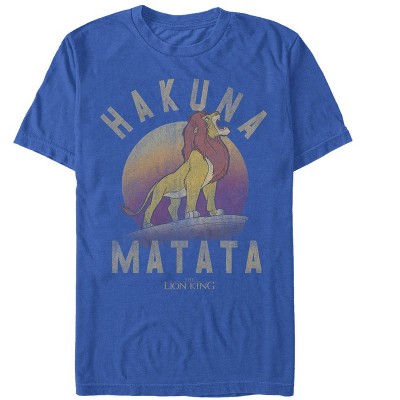 Men's Lion King Simba Hakuna Matata T-shirt - Royal Blue - X Large : Target