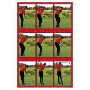 Trends International Tiger Woods - Drive Framed Wall Poster Prints - 1 of 4