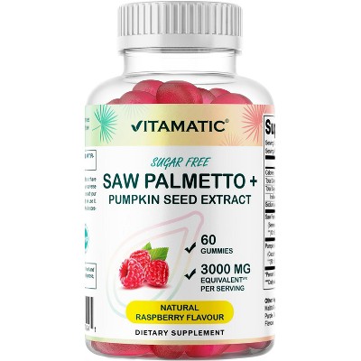 Sugar Free Saw Palmetto with Pumpkin Seed 3000 mg - 60 Gummies