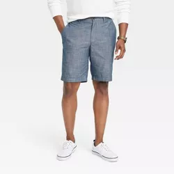 Men's Every Wear 9" Slim Fit Flat Front Chino Shorts - Goodfellow & Co™ Calm Blue 28