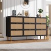 Rattan chest of drawers for the bedroom, large-capacity drawer cabinets for the wardrobe, suitable for the living room, hallway, and children's room. - 2 of 4