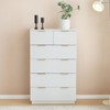 KTMBDW Fluted 6 Drawer Dresser for Bedroom, Modern Drawer Dressers with Metal Handles of Drawers, Wood Drawer Organizer for Bedroom, Living Room - 2 of 4
