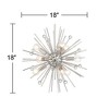 Possini Euro Design Janae Polished Nickel Sputnik Chandelier 18" Wide Modern Crystal 9-Light Fixture for Dining Room House Kitchen Island Entryway - image 4 of 4