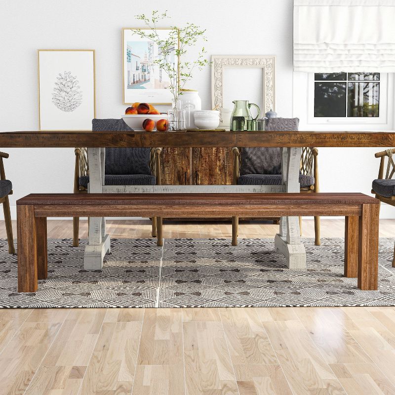 Hoverton Mango Wood Dining Bench Warm Natural Tone - HOMES: Inside + Out, 6 of 8