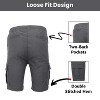 Galaxy By Harvic Women's Loose Fit Super Flex Stretch Cargo Jogger Shorts - 3 of 4