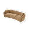 98.5" Curved 3-Seater Sofa – Plush Upholstery, Streamlined Contemporary Frame, Ideal for Modern Living - 3 of 4