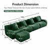 Aukfa Modular Teddy Fabric Sofa,Convertible Modular Sectional Sofa Set , 4-Seats with 1/2 Ottoman Soft Boneless Design for Living Room - 4 of 4