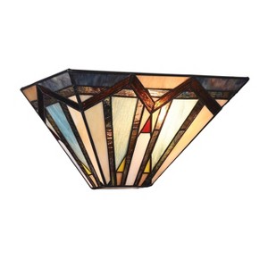 Chloe Lighting Manton Mission 1 Light Textured Black Wall Sconce 12"Wide - 1 of 4