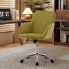 NicBex Office Chair Modern Height Adjustable Ergonomic Chair Computer Chair with 5 Casters and Silver Base for Office, Study, Bedroom, Pale Green - 2 of 4