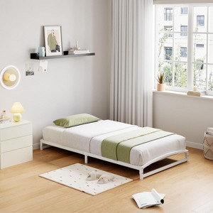 Low Bed Frame 6 Inch Heavy Duty Metal Platform Bed Frame Low Profile, Mattress Foundation, No Box Spring Needed - 1 of 4