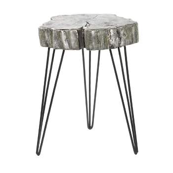 Modern Polystone and Metal Accent Table - Olivia & May
