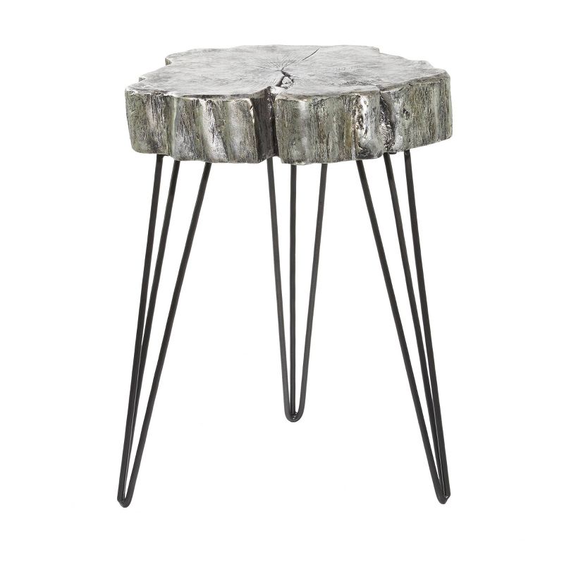 Modern Polystone and Metal Accent Table - Olivia &#38; May, 1 of 15