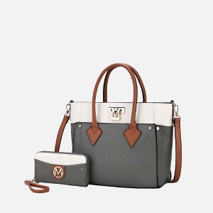 MKF Collection Brynlee Color-Block Women’s Tote Bag with Wallet by Mia K - 1 of 4