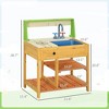 Infurnic Play Food and Toy Kitchens Mud Kitchen Outdoor Kitchen Playset Wooden, Gift for Girls Boys Aged 3-8 Years, Colorful, 26.00"*16.90"*6.70" - 2 of 4