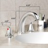 Widespread Bathroom Sink Faucet 3 Hole, Faucet for Bathroom Sink, 2-Handles Brushed Nickel Bathroom Faucet with Pop-Up Drain and Water Supply Lines - 2 of 4
