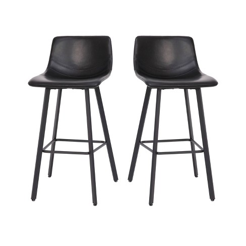 Taylor & Logan Set of 2 Brandy Bucket Seat Barstools - image 1 of 4