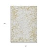 Gold And Ivory Abstract Washable Indoor Outdoor Area Rug - 3 of 4