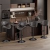 CAVINAS 23-32" 360°Swivel Bar Stools Set oof 1/2,Sleek Bentwood Counter Height Barstools with PU Leather Cushion & Metal Base,350lbs Capacity - 2 of 4