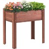 Okak 31/40/48IN Modern Raised Garden Bed with Legs, Wooden Garden Bed, Planter Box for Outdoor Plants, Flowers, Fruits, Vegetable, Herb - 3 of 4