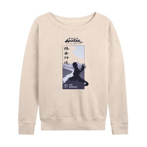 Women's - Avatar: The Last Airbender - Air Nomads Lightweight French Terry Wide Neck Long Sleeve Shirt - 1 of 4