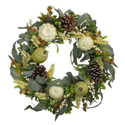 Northlight Gourds and Foliage Artificial Thanksgiving Wreath - 24-Inch, Unlit