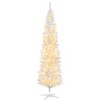 HOMCOM 7' Tall Pre-Lit Slim Noble Fir Artificial Christmas Tree with Realistic Branches, 200 Warm White LED Lights and 499 Tips - 4 of 4