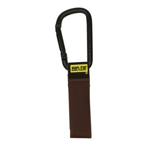 1" x 9" Rip-Tie CableCarrier with Black Carabiner 10 Pack Black - 1 of 3