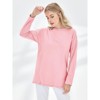 Imily Bela Women's Oversized Long Sleeve Crewneck Tunic Tops Soft Casual Loose Blouse - 2 of 4
