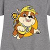 - Paw Patrol - Rubble Sketch Graphic Short Sleeve Fleece Dress - 2 of 4