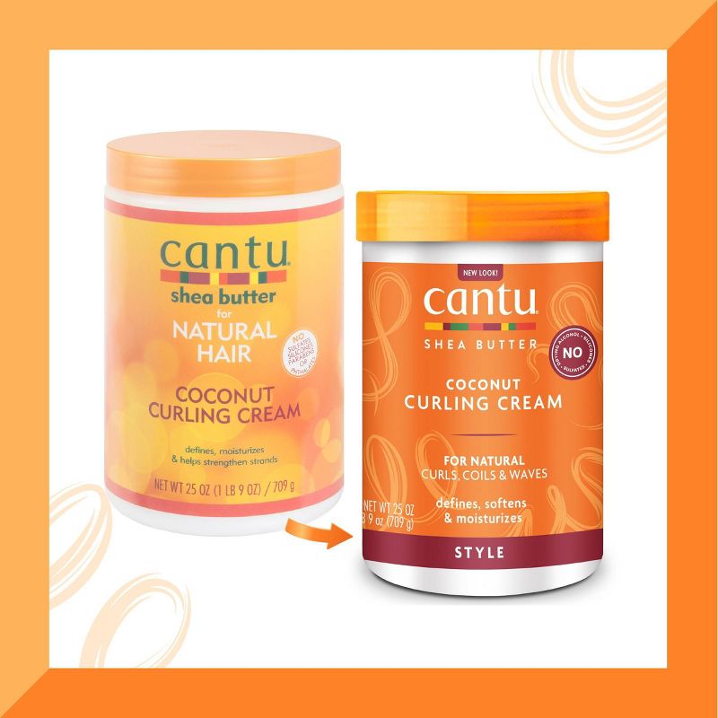 Cantu Natural Hair Coconut Curling Cream with Shea Butter, 3 of 14