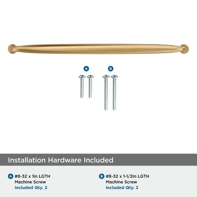 Kane 12-5/8" Champagne Bronze Modern Bar Pull