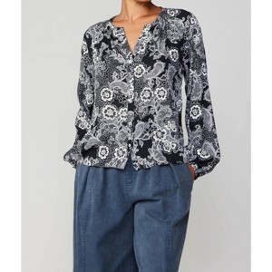 Women's Floral Monochromatic Top - current air - 1 of 4